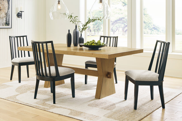 Galliden Black Dining Table and 4 Chairs (Online Special Price) - Ornate Home