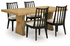 Galliden Black Dining Table and 4 Chairs - Ornate Home
