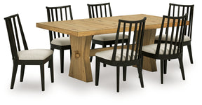 Galliden Black Dining Table and 6 Chairs - Ornate Home