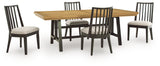Galliden Black Extension Dining Table and 4 Chairs - Ornate Home