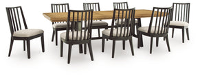 Galliden Black Extension Dining Table and 8 Chairs - Ornate Home