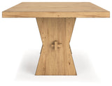 Galliden Light Brown Dining Table (Online Special Price) - Ornate Home