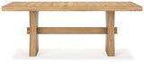 Galliden Light Brown Dining Table (Online Special Price) - Ornate Home