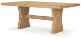 Galliden Light Brown Dining Table (Online Special Price) - Ornate Home