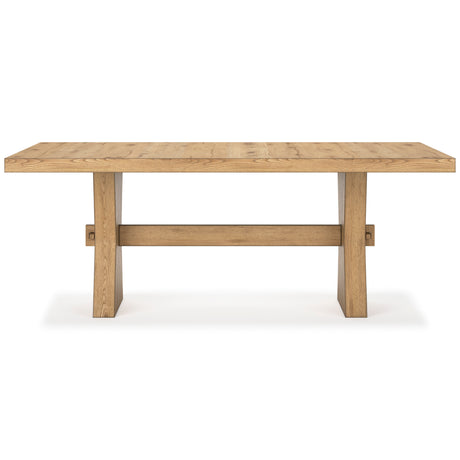 Galliden Light Brown Dining Table and 6 Chairs - Ornate Home