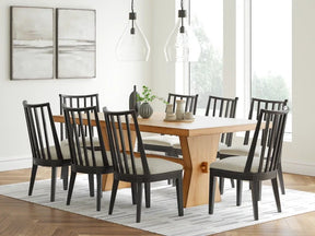 Galliden Light Brown Dining Table and 8 Chairs (Online Special Price) - Ornate Home