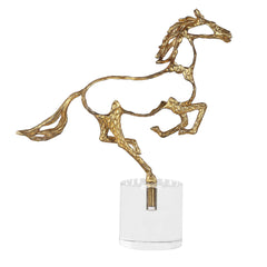 Gallop Gold Sculpture - Ornate Home