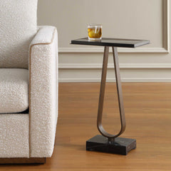 Galloway Black/Bronze Minimalist Accent Table - Ornate Home