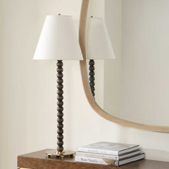 Gallus Brown/Woodtone Wood Spheres Table Lamp - Ornate Home