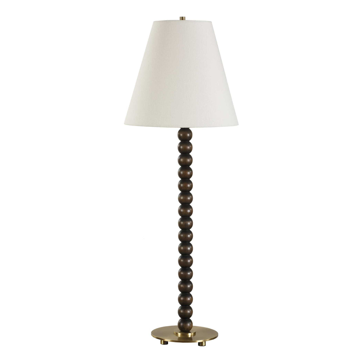 Gallus Brown/Woodtone Wood Spheres Table Lamp - Ornate Home