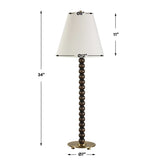 Gallus Brown/Woodtone Wood Spheres Table Lamp - Ornate Home