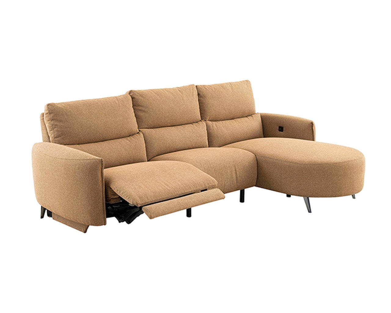 Galten Brown Left-Facing Power Sectional - Ornate Home