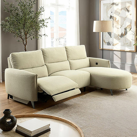 Galten Latte Left-Facing Power Sectional - Ornate Home