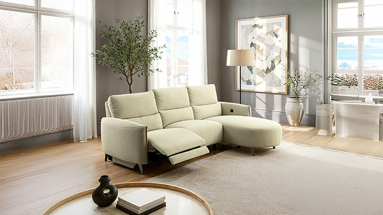 Galten Latte Left-Facing Power Sectional - Ornate Home