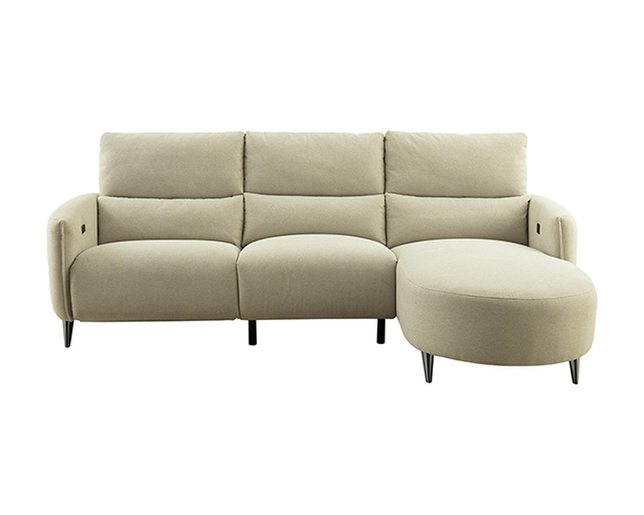 Galten Latte Left-Facing Power Sectional - Ornate Home