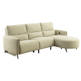 Galten Latte Left-Facing Power Sectional - Ornate Home
