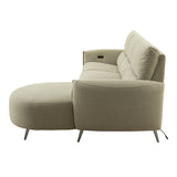 Galten Latte Left-Facing Power Sectional - Ornate Home