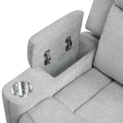 Galya Light Gray Motion Glider Recliner - Ornate Home