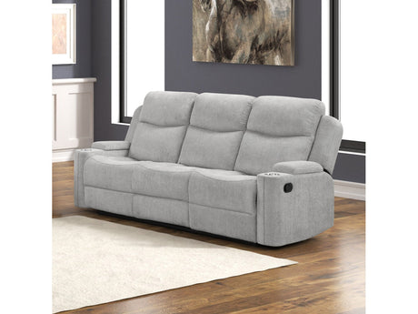 Galya Light Gray Motion Loveseat w/Console - Ornate Home