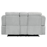Galya Light Gray Motion Loveseat w/Console - Ornate Home