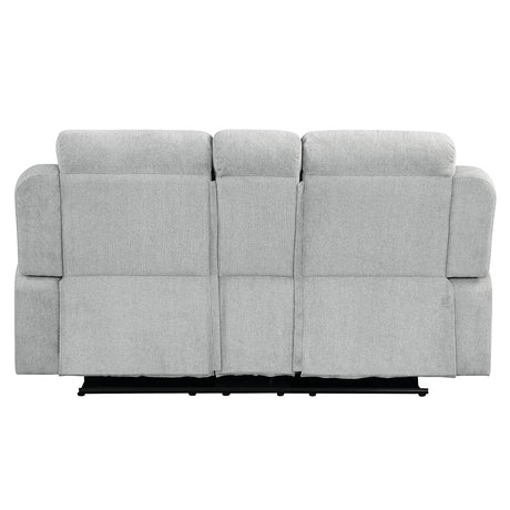 Galya Light Gray Motion Loveseat w/Console - Ornate Home
