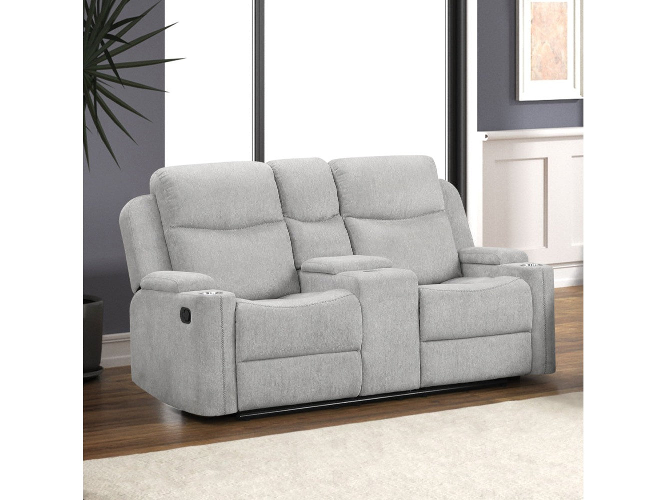Galya Light Gray Motion Sofa - Ornate Home