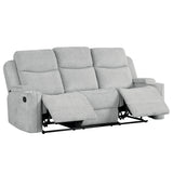 Galya Light Gray Motion Sofa - Ornate Home