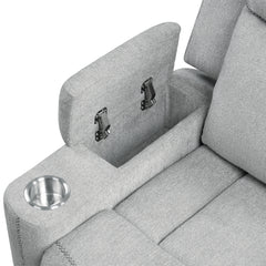Galya Light Gray Motion Sofa - Ornate Home
