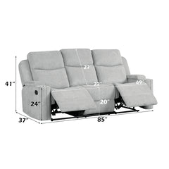 Galya Light Gray Motion Sofa - Ornate Home