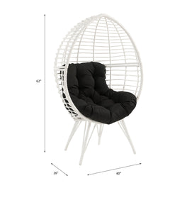 Galzed Black & White Patio Lounge Chair - Ornate Home