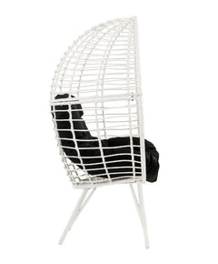 Galzed Black & White Patio Lounge Chair - Ornate Home