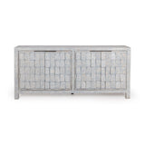 Gama Blue Washed 4 Door Cabinet - Ornate Home