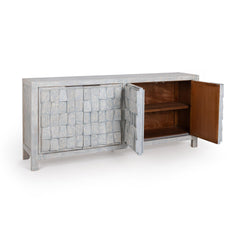 Gama Blue Washed 4 Door Cabinet - Ornate Home