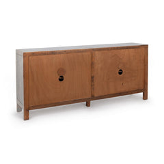 Gama Blue Washed 4 Door Cabinet - Ornate Home