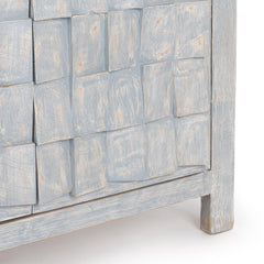 Gama Blue Washed 4 Door Cabinet - Ornate Home