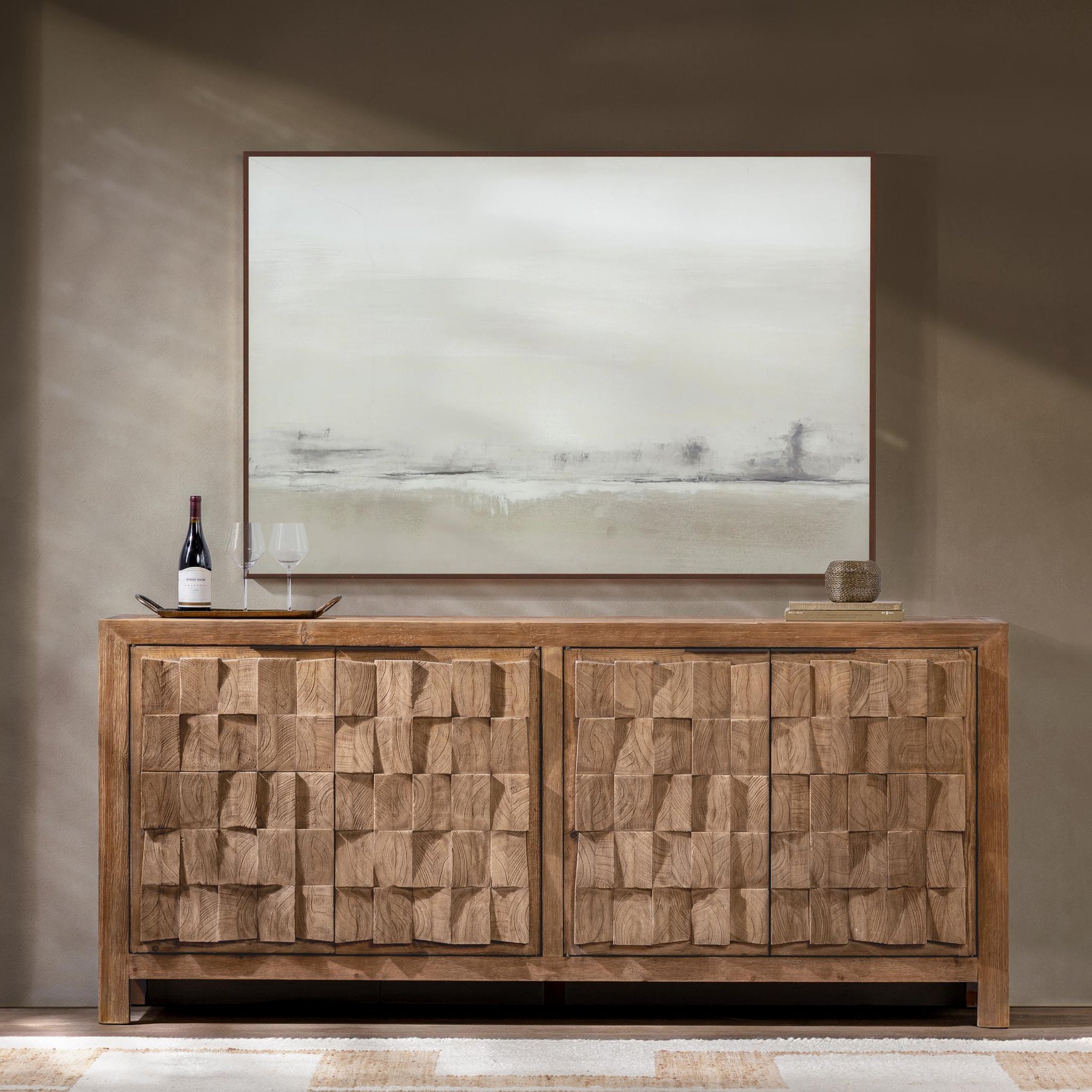 Gama Drifted Sand 4 Door Cabinet - Ornate Home