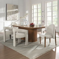 Gamarya White Chenille Side Chair (Set of 2) - Ornate Home