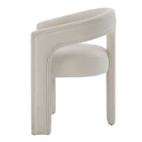 Gamarya White Chenille Side Chair (Set of 2) - Ornate Home