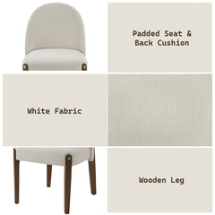 Gamarya White & Oak Side Chair (Set of 2) - Ornate Home