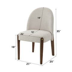 Gamarya White & Oak Side Chair (Set of 2) - Ornate Home