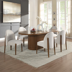 Gamarya White & Oak Side Chair (Set of 2) - Ornate Home
