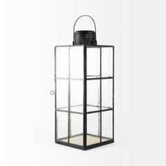 Gamfield Black Large Metal and Glass Lantern - Ornate Home