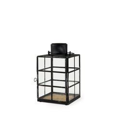 Gamfield Black Small Metal and Glass Lantern - Ornate Home