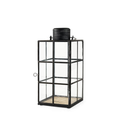 Gamfield Medium Black Metal and Glass Lantern - Ornate Home