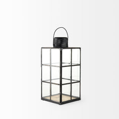 Gamfield Medium Black Metal and Glass Lantern - Ornate Home