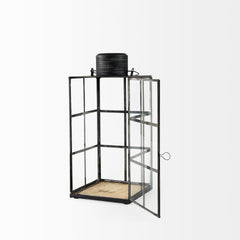 Gamfield Medium Black Metal and Glass Lantern - Ornate Home