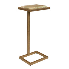 Gamora Gold/Green Marble Drink Table - Ornate Home