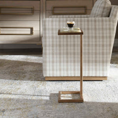 Gamora Gold/Green Marble Drink Table - Ornate Home