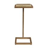 Gamora Gold/Green Marble Drink Table - Ornate Home