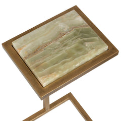 Gamora Gold/Green Marble Drink Table - Ornate Home